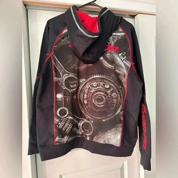 SNAP ON TOOLS MEN S Hooded SWEATSHIRT PULLOVER HOODIE Engine Gears ONE OF A KIND - Picture 3 of 6